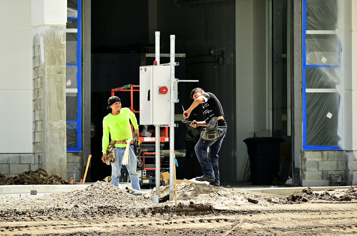 Crew working on an interior demo